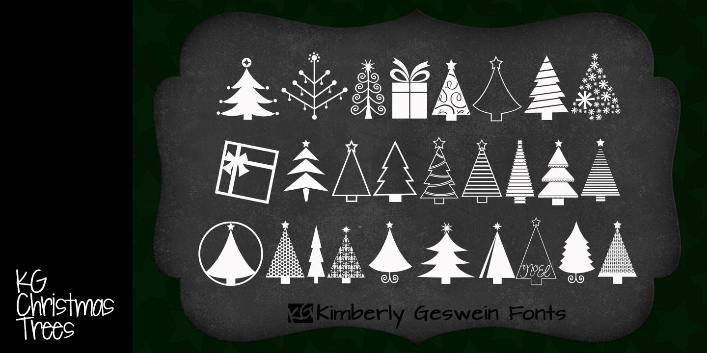 Beispiel einer KG Christmas Trees-Schriftart #1
